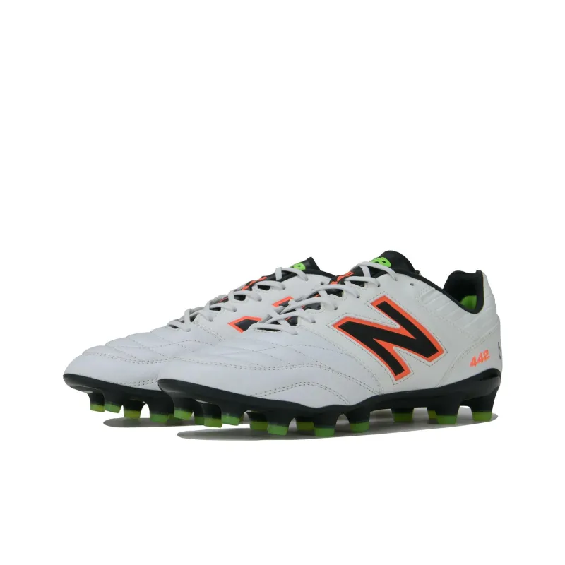 New Balance 442 V2 Pro HG Rubber Short Studs Anti Slip Wear Resistant Soccer Shoes Unisex White-2