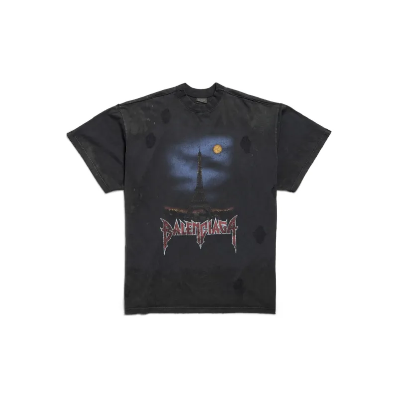 Balenciaga Paris Moon Double Front T Shirt-2