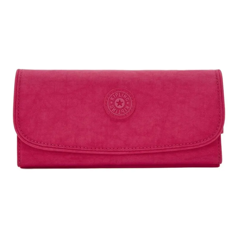 Kipling Recycled Polyamide Wallet Large Size Women's Paper Shred Pink-0