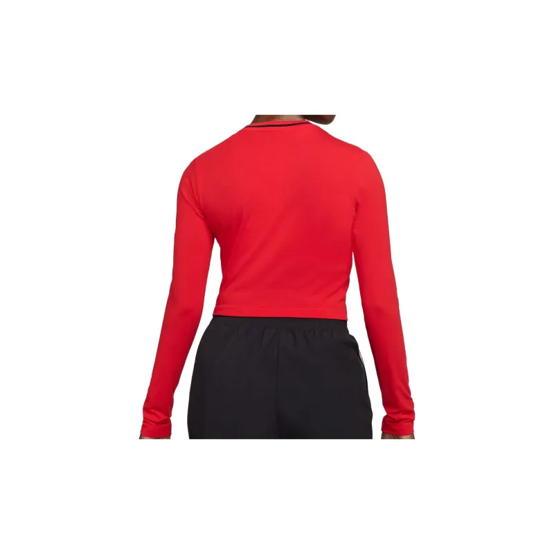 Nike Sportswear Chill Knit Women's Slim Long-Sleeve Cropped Graphic Tee-1