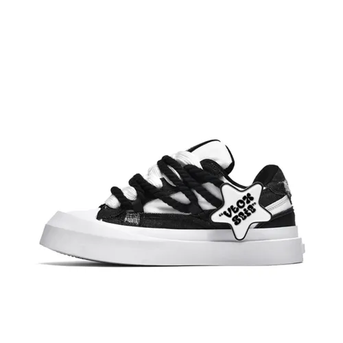 V-TOXSEIE Skateboard Shoes Unisex Mid-Top White/Black