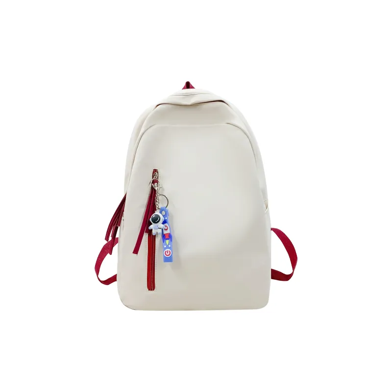 MOK Nylon Backpack Regular Unisex White Pink/White Red/White Blue/Black/Blue-1