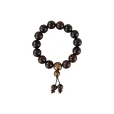 Blessing Wealth Lacquer Beaded Bracelet Black Gold