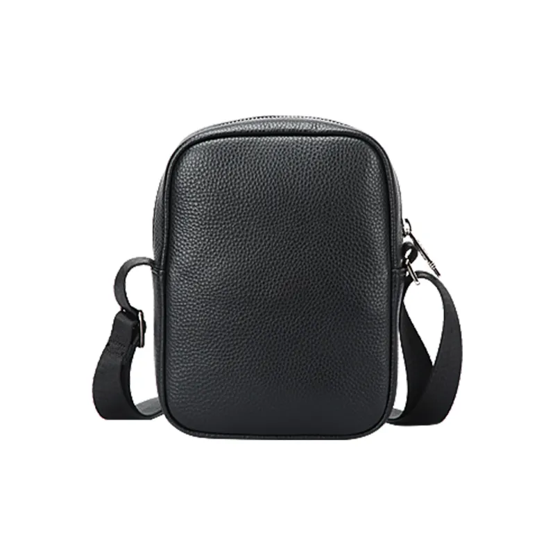 BOPAI Microfiber Shoulder Bag, Crossbody Bag Men's Black-3