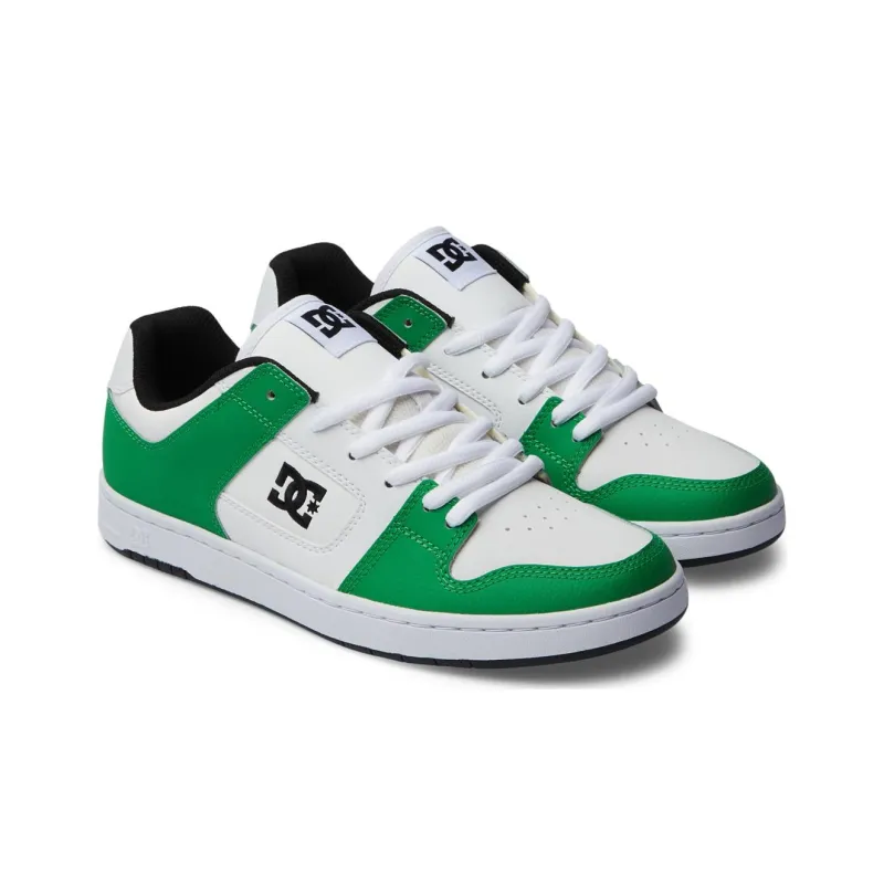 DC Shoes MANTECA Low Top Skateboard Shoes Men's White Green-2
