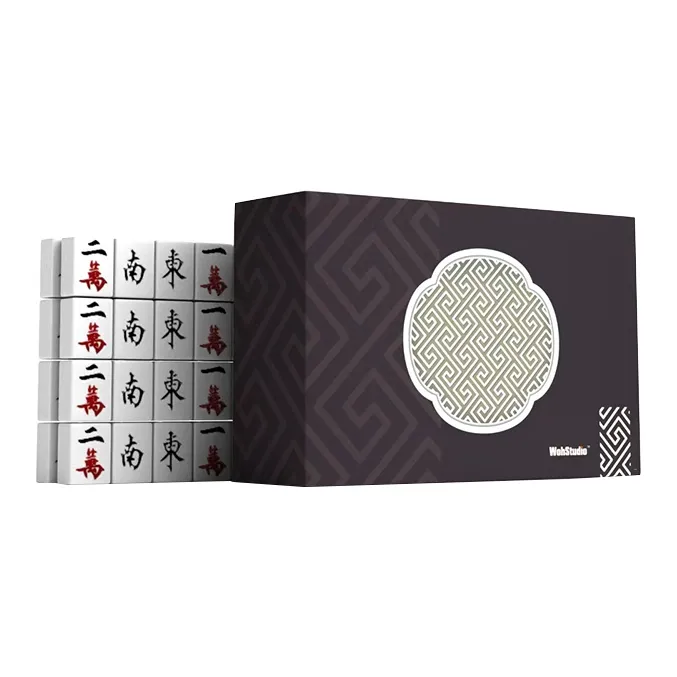 WohStudios Window Feather Mahjong Tiles Window Feather Mini Mahjong Tiles Board Games-3