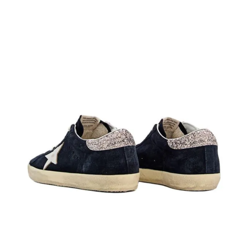Golden Goose Super Star Low Top Skateboard Shoes Women's Blue-3