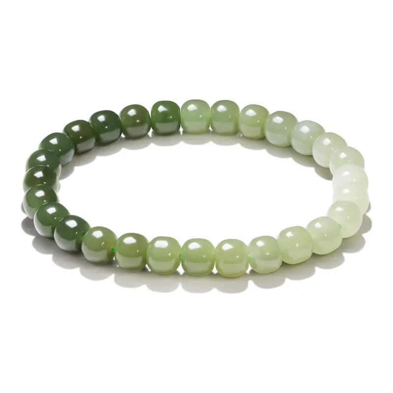STYLEJING Hetian Jade Bracelets Pale Greenish White Jade Unisex-0