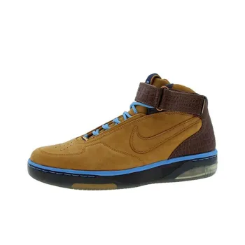 Nike Air Force 25 League Pack Anti Slip Wear Resistant Mid Top Vintage Basketball Shoes Men's Brownish yellow blue