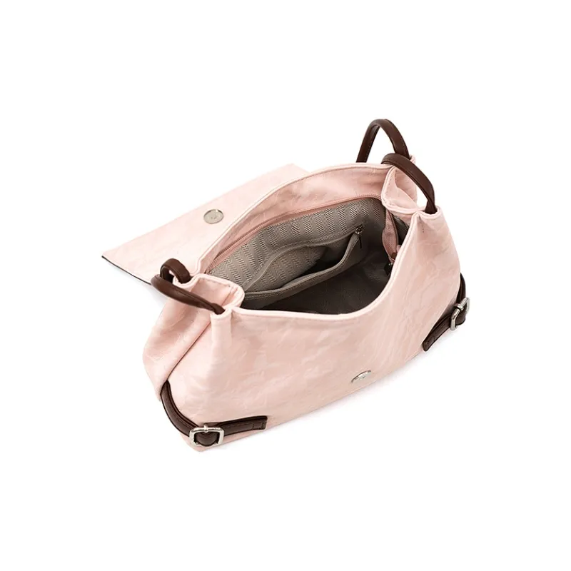 Vigno Synthetic Leather Shoulder Bag Regular Women's Pink/Apricot/Black/Gray/Blue-5