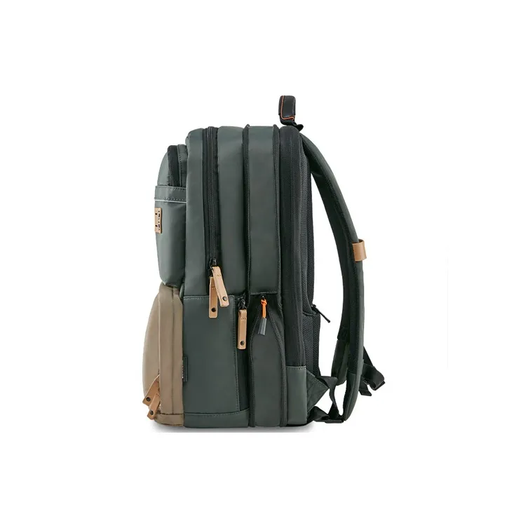 ECHOLAC Nylon Backpack Tubas Unisex Black/Army Green/Gray-6