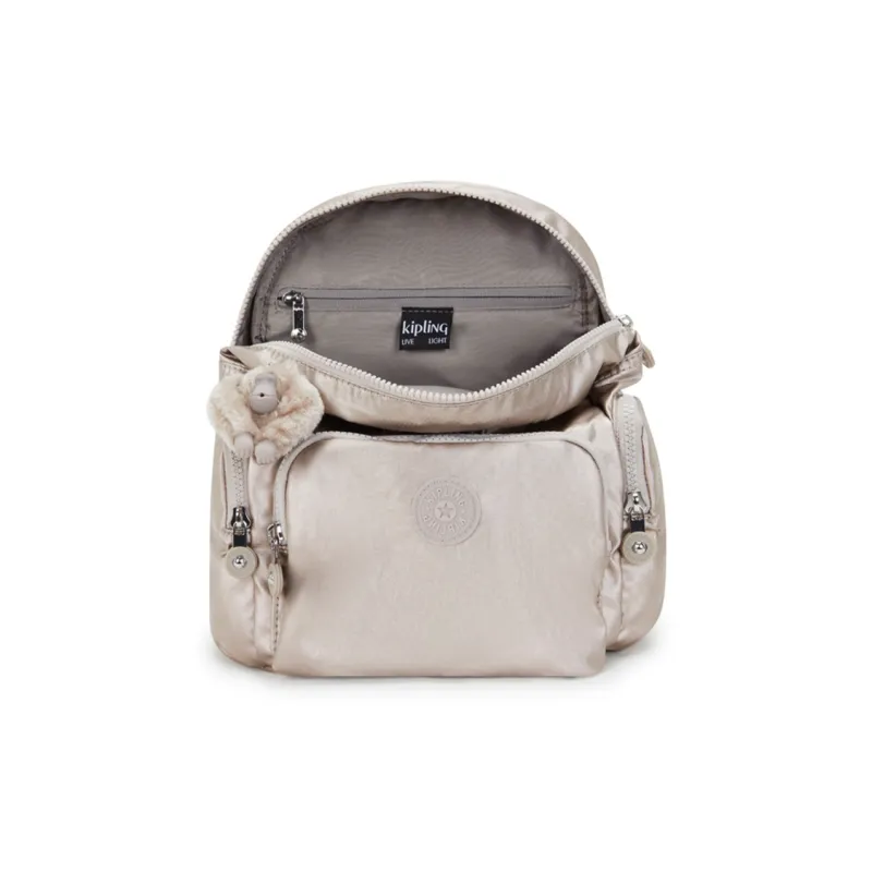 Kipling Polyamide Backpack Small Size Women's Metallic Finish-3