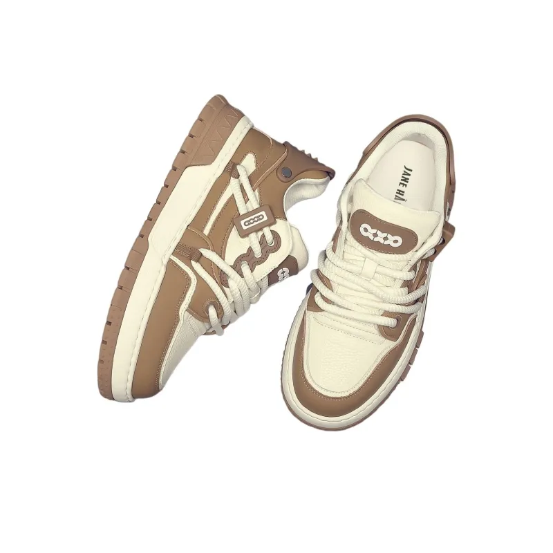 JANE HARLOW Skateboard Shoes Men's White Apricot-2