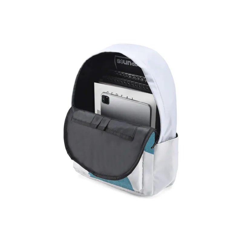 Soundbyte Polyester Backpack Regular Unisex White-2
