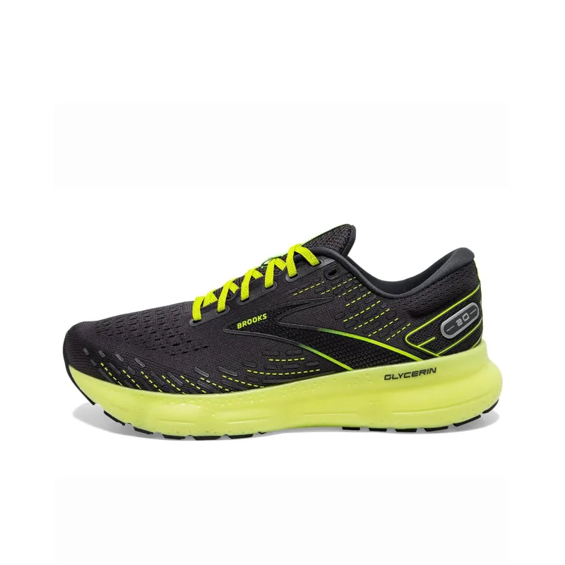 Brooks Glycerin 20 Wear-resistant And Lightweight Low-Top Casual Running Shoes Women's Black-0