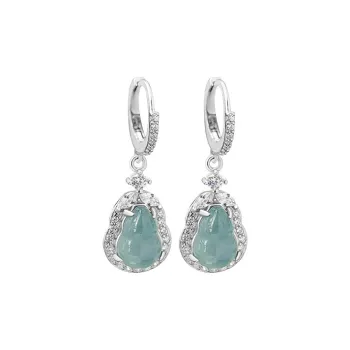 DAISY BEAUTY Glutinous Jade Jadeite Earrings Women's