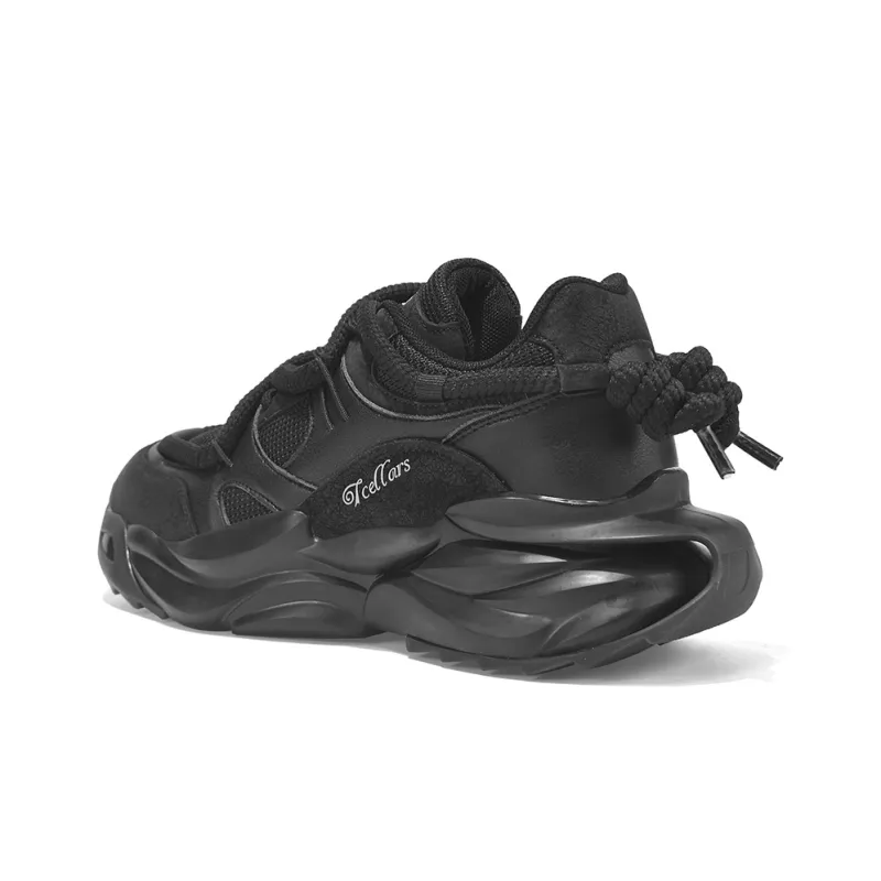 TCELLARS Cushioned Wear-Resistant Impact-Resistant Lightweight Height Increasing Low-Top Chunky Sneakers Unisex-9