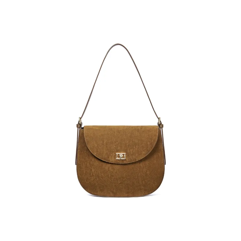 RED DRAGONFLY Cow Leather Crossbody Handbag, Shoulder Bag Regular Women's Caramel/Coffee-0