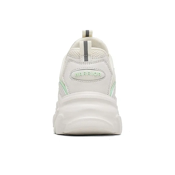 WARRIOR Chunky Sneakers Women's Low Top White Green/White Purple/Pink Beige Gray-4