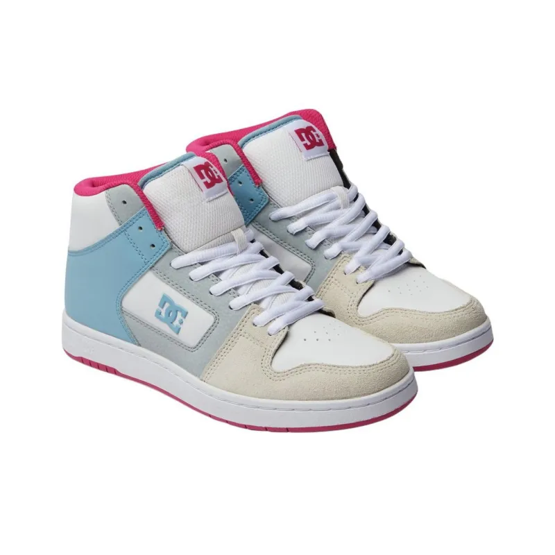 DC Shoes Coverage High Top Skateboard Shoes Women's Blue Pink-2