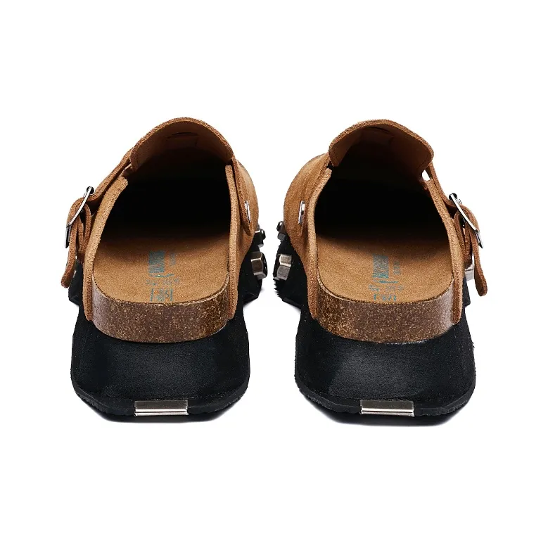 Zuogedu Rubber Sole Slip Resistant Platform Height Increasing 5cm Outerwear Closed Toe Slippers Unisex-3