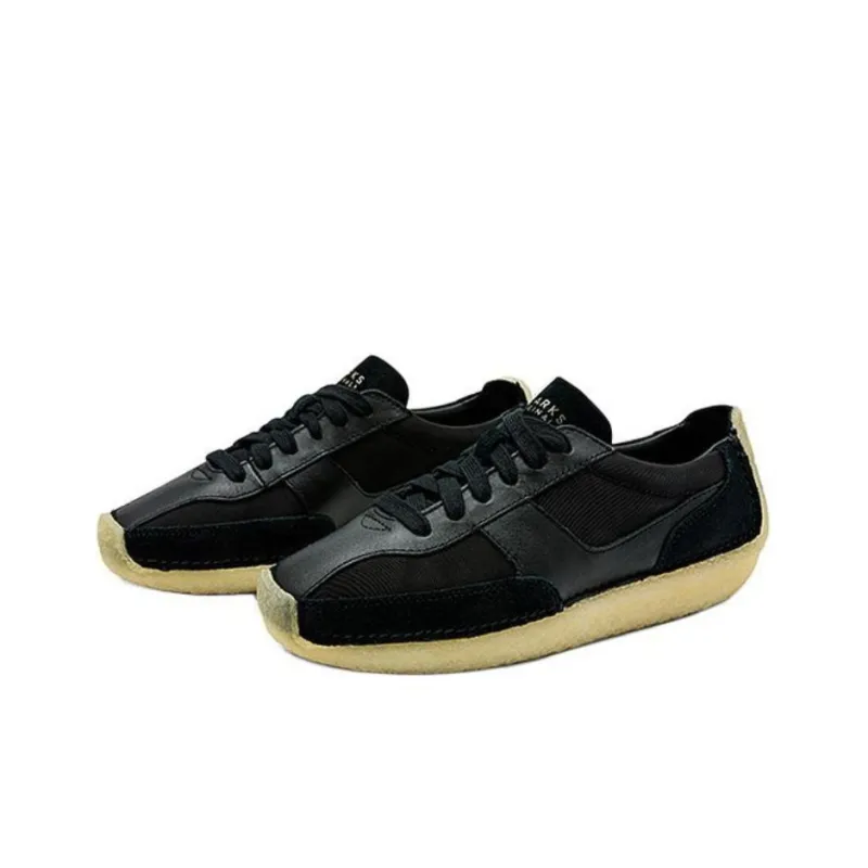 Clarks Breathable Low Top Casual Shoes Women's Black-3