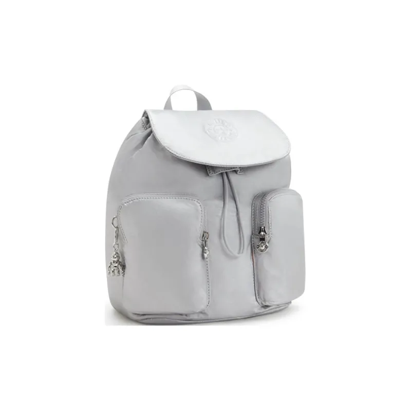 Kipling Polyamide Backpack Small Size Women's Silver-1