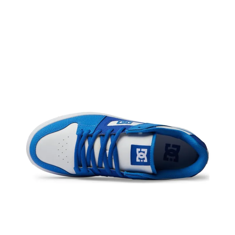 DC Shoes MANTECA Low Top Skateboard Shoes Men's Blue White-3