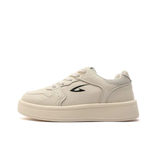 DEERWAY Skateboard Shoes Women's Low-Top Beige