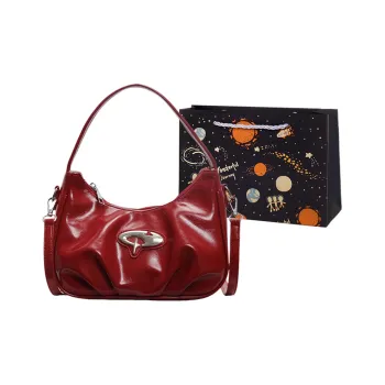 SWIMADE PU Portable Crossbody Bag, Shoulder Bag Women's Red/Black/Silver/Ecru