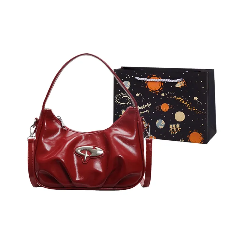 SWIMADE PU Portable Crossbody Bag, Shoulder Bag Women's Red/Black/Silver/Ecru-0