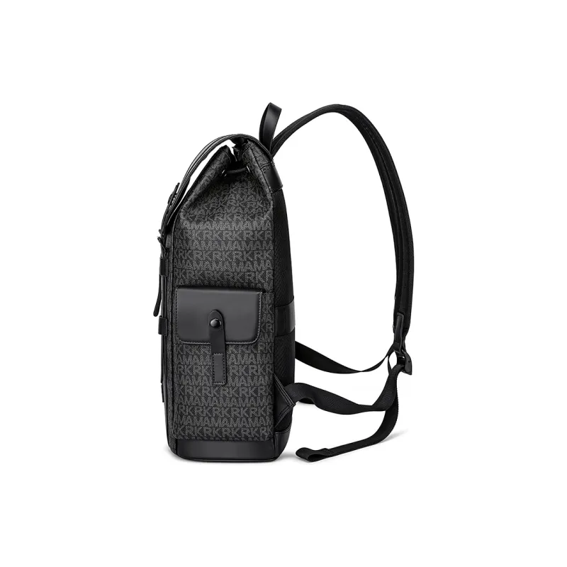 FAIRWHALE PVC Backpack Men's Graphite Gray/Dusty Blue/Withered Yellow Brown-2