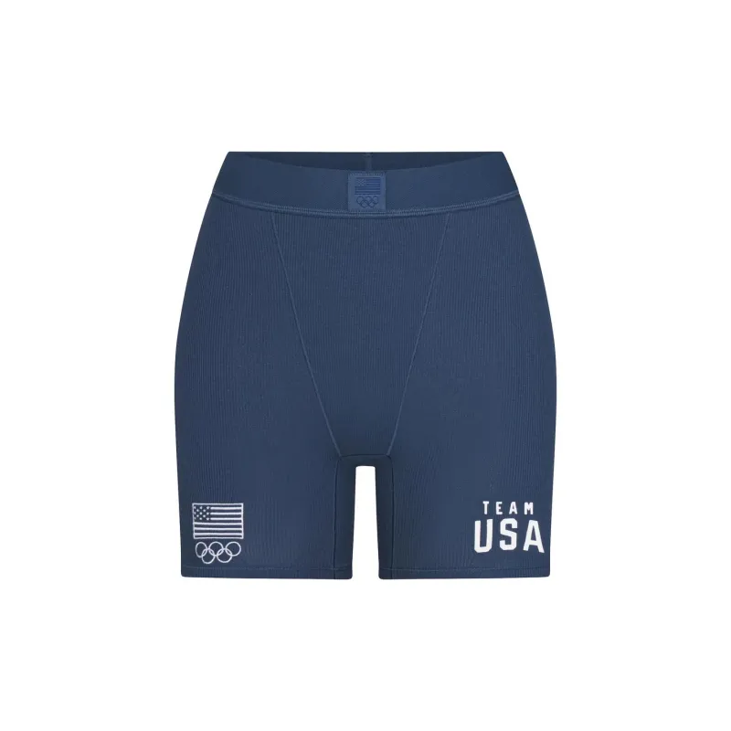 Skims Olympic Capsule Rib Boxer Navy-0