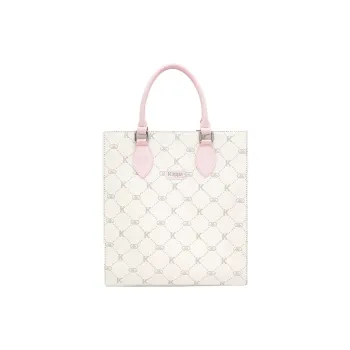 Kappa Matte Leather Sheet Music Bag, Tote Bag, Shopping Bag, Shoulder Bag, Handbag Tubas Unisex Milk Foam Pink