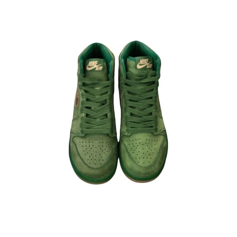 Jordan Air Jordan 1 Cushioning Anti Slip And Wear Resistant High Top Vintage Basketball Shoes Men's Green-2