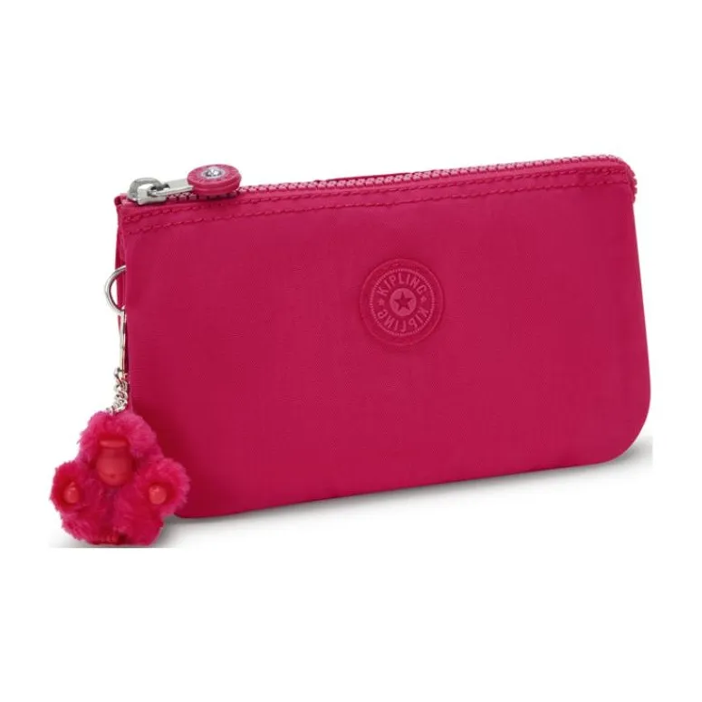 Kipling Recycled Polyamide Wallet Storage Bag, Clutch Large Size Women's Multicolor Confetti Pink-1