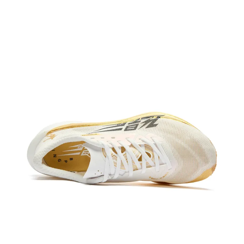 QIAODAN Flying Shadow PB4.0 Running Shoes Women's Low Top Gold Jordan White-3