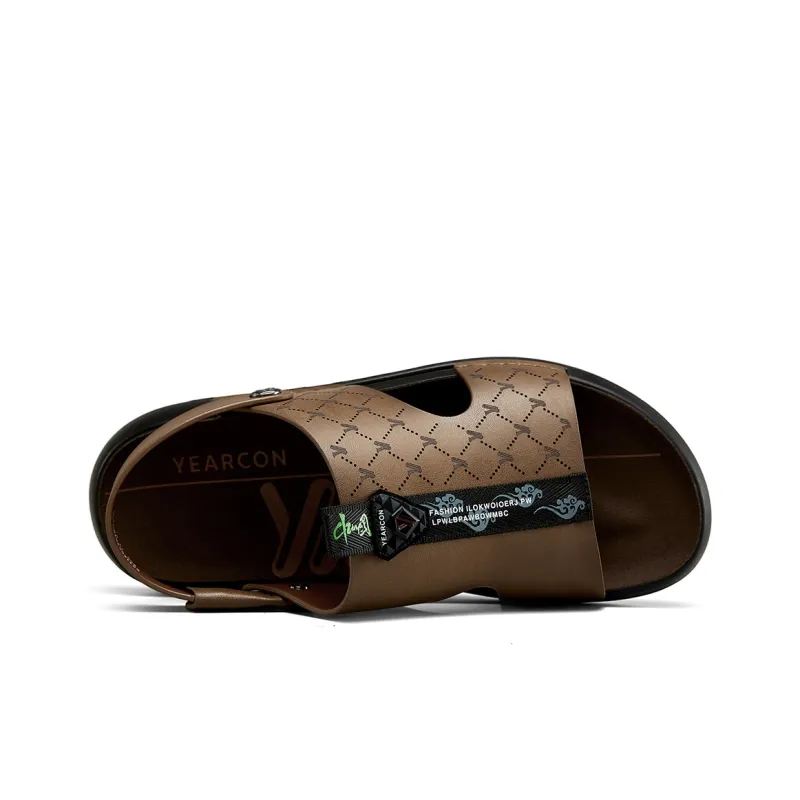 YEARCON Men's Shoes 2024 New Arrival Men's Sandal Outerwear Slippers Dual Purpose Casual Beach Sandals For Men-10