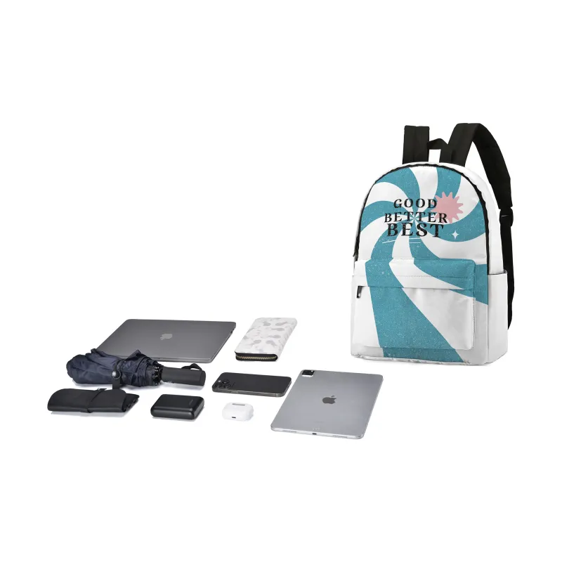 Soundbyte Polyester Backpack Regular Unisex White-3