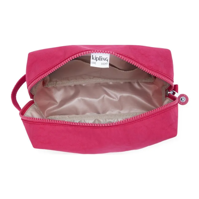 Kipling Recycled Polyamide Toiletry Bag Large Size Women's Multicolor Confetti Pink-3