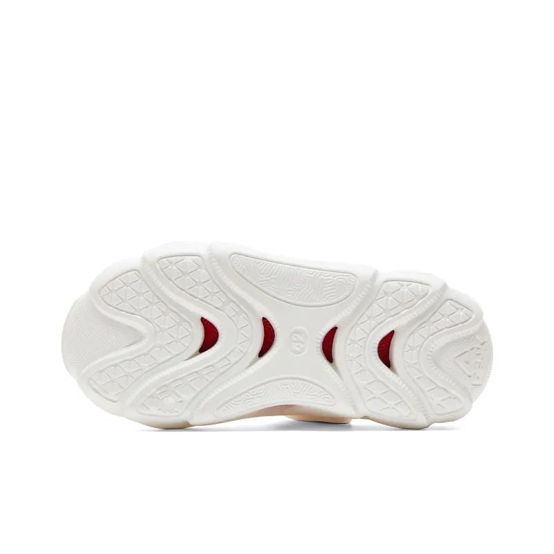 PEAK Taichi Long Clogs Sandal Men's Milky White Red-5
