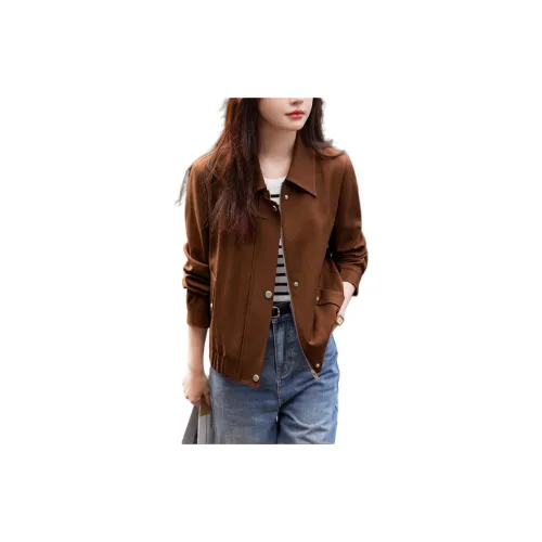 Mo Han Yi Mei Jackets Women's Caramel Brown