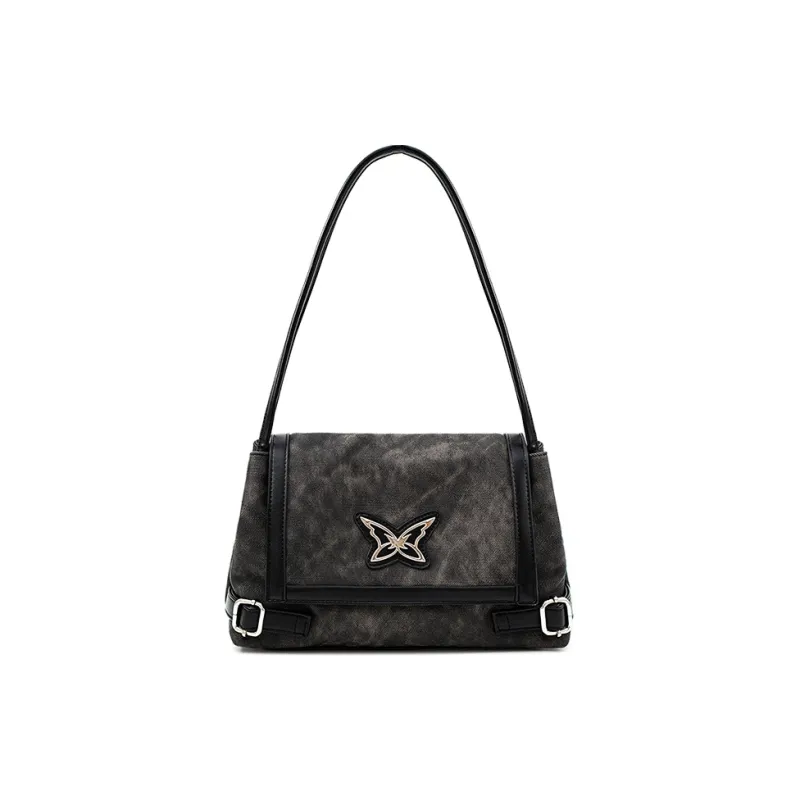 Vigno Synthetic Leather Shoulder Bag Regular Women's Pink/Apricot/Black/Gray/Blue-23