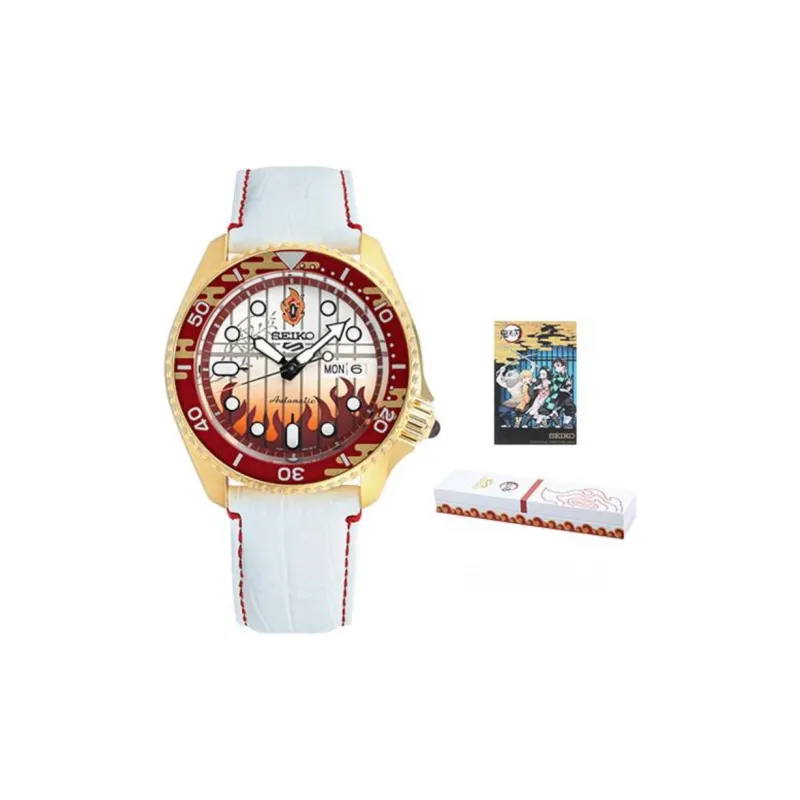 SEIKO Series 5 Automatic Mechanical Movement Stainless Steel Strap Watch Unisex White Dial-0