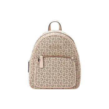 GUESS Fabric Artificial Leather Backpack Medium Size Women's Coffee