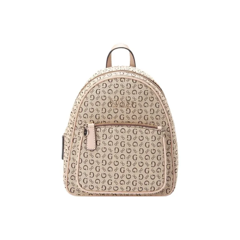 GUESS Fabric Artificial Leather Backpack Medium Size Women's Coffee-0