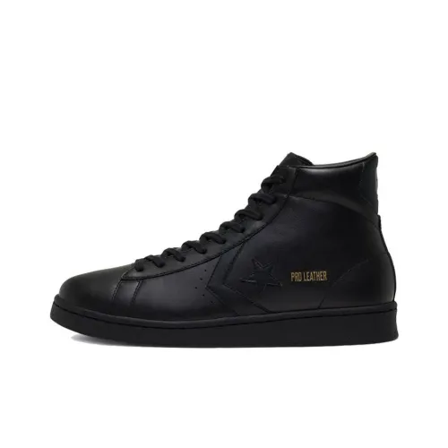 Converse Cons Pro Leather Skateboard Shoes Unisex High-Top Black