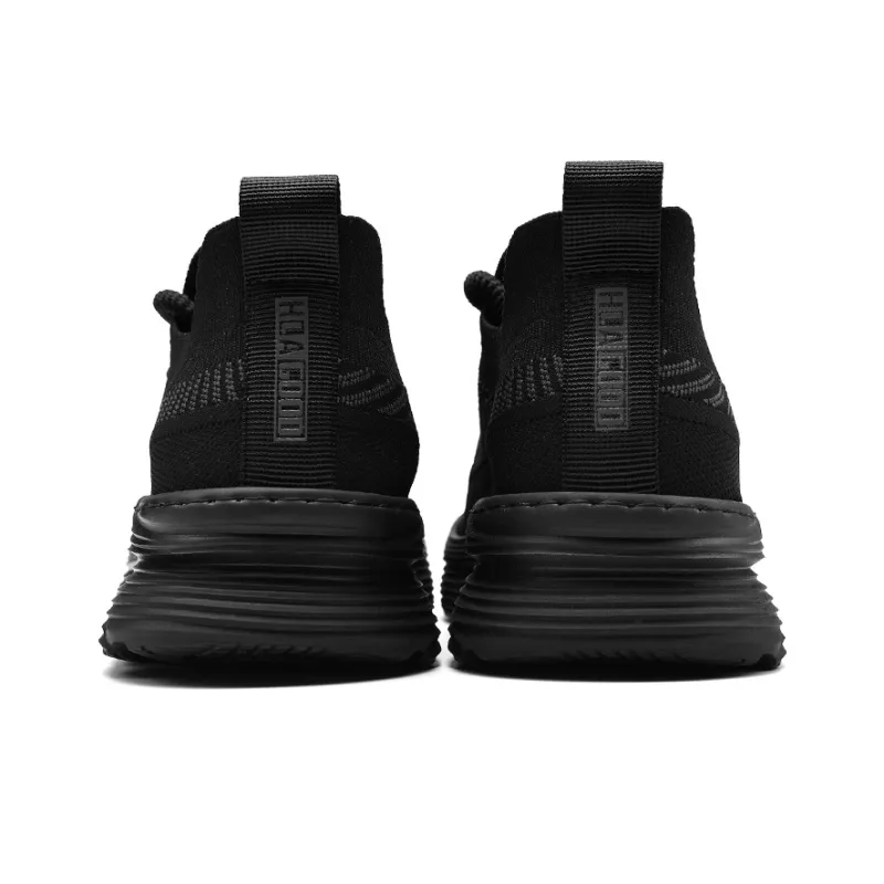 HLA Fashion Breathable Mesh Flyknit Comfortable Versatile Height Increasing Casual Shoes Men's-3