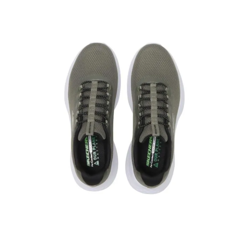Skechers Anti Slip Wear Resistant Low Top Running Shoes Men's Gray-2