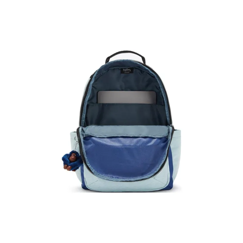 Kipling Polyester Backpack Large Size Men's Denim Blue-1
